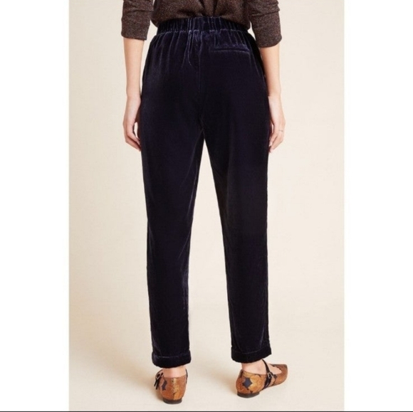 ANTHRO X Kachel Navy Velvet Pants 4 - Picture 4 of 8
